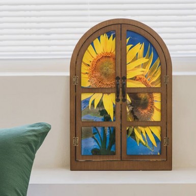 Arched Frame with poster - Clear sunflower