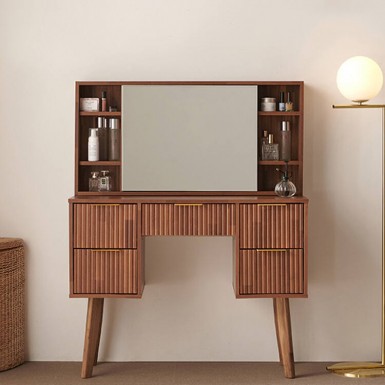 Amazon Brand - Solimo Mehraab Dressing Table (Solid Sheesham Wood, Honey  Finish) : Amazon.in: Home & Kitchen