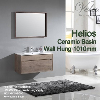 HELIOS 1000 Wall-Hung Vanity (Ceramic Basin 1010mm wide)