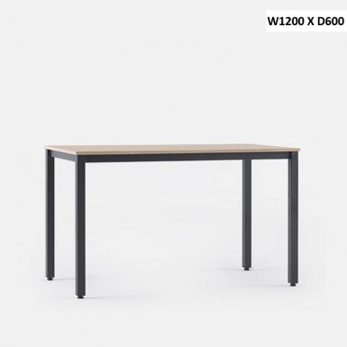 ETHAN 1200 Desk - Black & oak