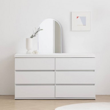 BERRY Chest of 6 drawers - White