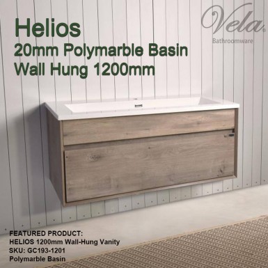 HELIOS 1200 Wall-Hung Vanity (20mm Polymarble Basin)