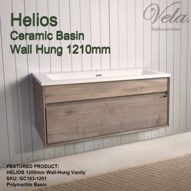 HELIOS 1210 Wall-Hung Vanity (Ceramic Basin 1210mm wide)