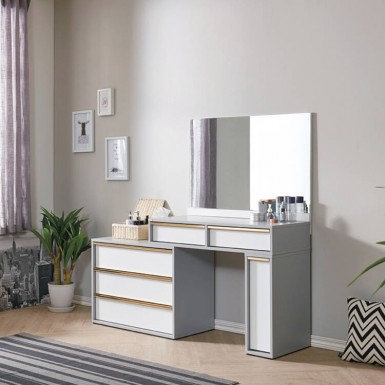 ELOY Dressing Table (Type A) - Grey & White