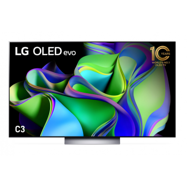 LG C3 77 inch OLED evo TV with Self Lit OLED Pixels
