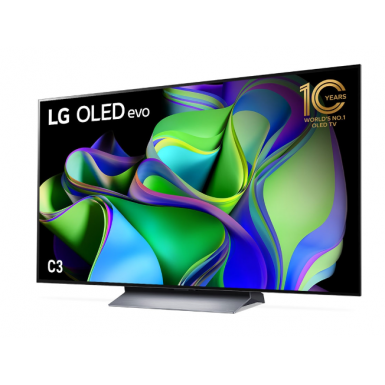LG C3 77 inch OLED evo TV with Self Lit OLED Pixels