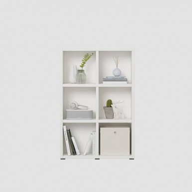 SAM 3 Tier(80cm) DIY Bookcase - Pure White