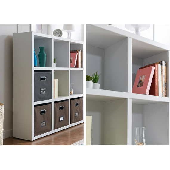 Bookcase - Type 3 x 3 - Grey & Cream White - Standard