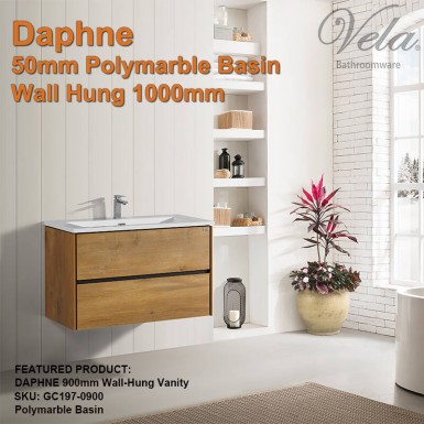 DAPHNE 1000 Wall-Hung Vanity (50mm Polymarble Basin)