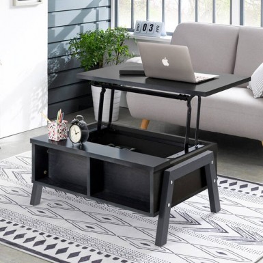TOD Lift Up 800 Coffee Table - Black