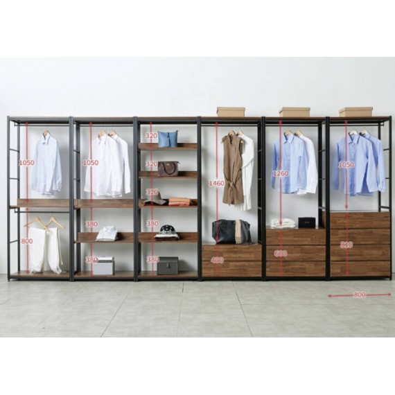 Maple) Remiel 800 Clothes Wardrobe Rack -  Unit 3(FLOOR MODEL)