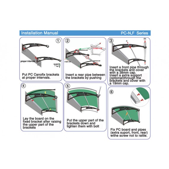 Awning CANOFIX Outdoor Sun Shade Window Shelter PC1500