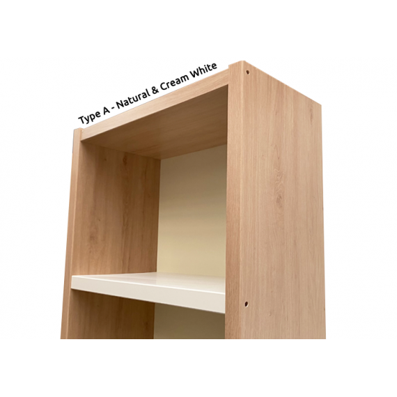 Bookcase - Type 3 x 3 - Natural & Cream White - Standard