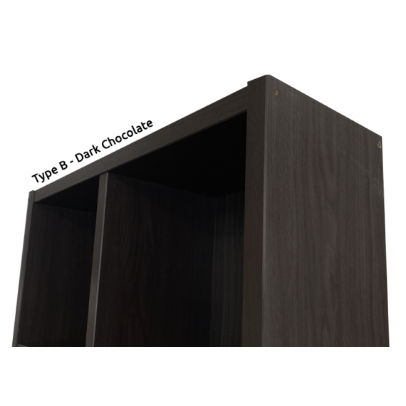 Bookcase - Type 3 x 3 - Dark Chocolate - Standard
