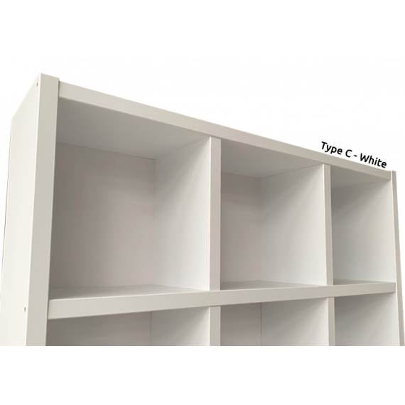 Bookcase - Type A - Natural & Cream White - William