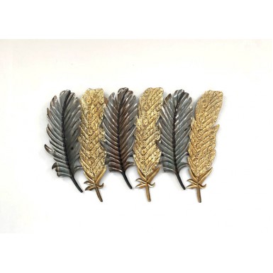 Feathers Wall Art Gold &Irr