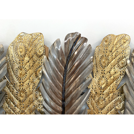 Feathers Wall Art Gold &Irr