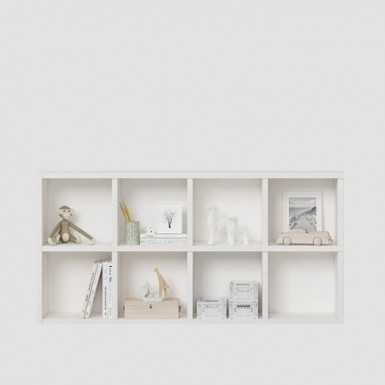 SAM 2 Tier(160cm) DIY Bookcase - Pure White