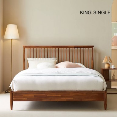 IVY Bed Frame(King Single) - Walnut