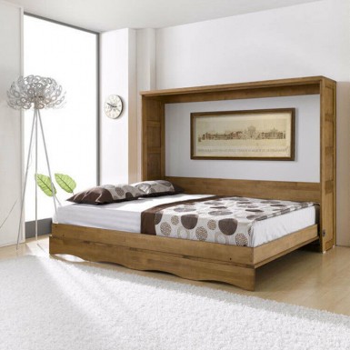 Sueno Wall Bed (Queen) : Horizontal - Oak