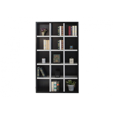 Bookcase - Type C - Dark Chocolate And White - Standard